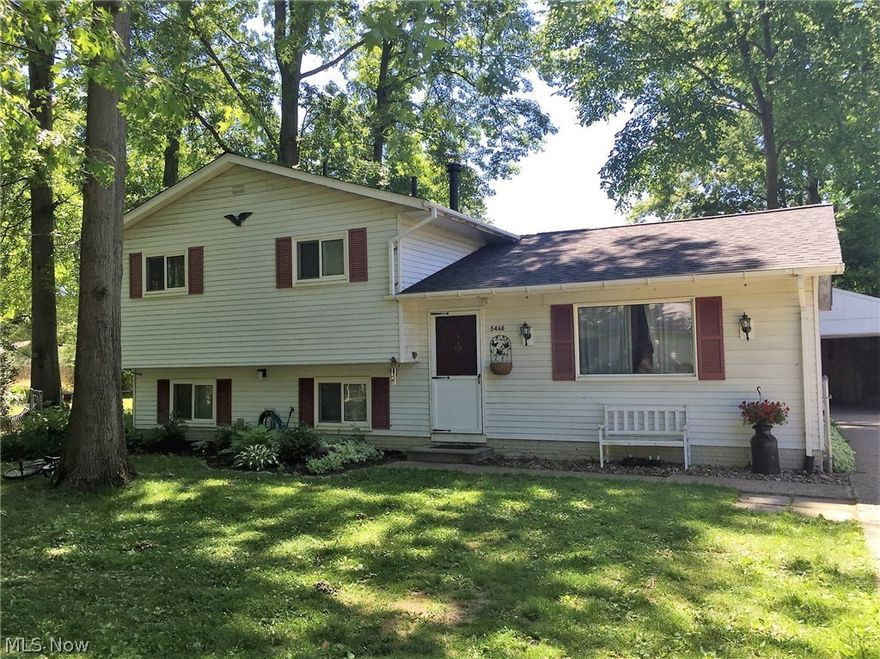 Roomy 3 bedroom split level has 1700 sq ft of living space. 1.5 bathrooms, newly carpeted living room and hallways, freshly painted throughout, gas/forced air furnace w/central air and remodeled bathroom.  New Roof in June of 2016 and newer energy efficient windows.  Quiet Neighborhood that is less than a mile from dining, shopping, groceries, gas stations and a pharmacy.  2 car detached garage, living room, dining room, family room with large utility room. All appliances stay. Comes with a 1 year HMS Home Warranty. Close to I-480, turnpike, I-90 and all amenities such as parks, library nd schools!  Don't pass this house up!!