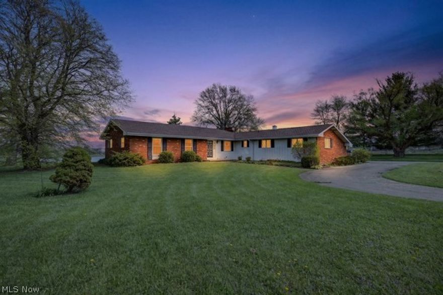 Discover your dream horse property in Litchfield.  This house is situated on over 13 acres which includes a 3600 sq.ft. barn with stalls.  The ranch style house has 3 bedrooms, 2.5 baths, eat-in kitchen, dining room, full basement and a 2 car attached garage. The 
great room offers a woodturning fireplace, beamed ceilings and oversized windows overlooking the scenic pond that is a beautiful focal point and a serene place to relax and unwind.  Whether you're looking to house horses or simply enjoy wide-open space and privacy, this property offers endless possibilities,  Just needs your personal touch.