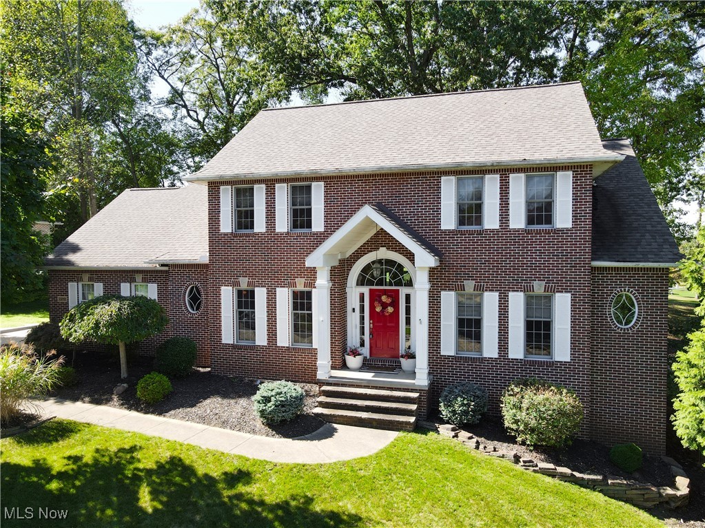 This stunning 4-bedroom, 3.5-bath all-brick colonial has it all — classic curb appeal and a prime golf course location!? Features include:Three-car garage, Three fireplaces for cozy evenings,, Bright white kitchen with stainless appliances & Corian counters.
First-floor master suite plus an additional second-floor master, First-floor laundry. New carpet on second floor, Finished lower level for extra living space. Enjoy relaxing on the beautiful patio overlooking the 18th green of Chenoweth Golf Course — perfect for entertaining or quiet mornings with coffee. Roof 2020, furnace 2022, dishwasher 2021, hot water tank 2020, Newer flooring first floor. An in-home sound system with speakers throughout the house.