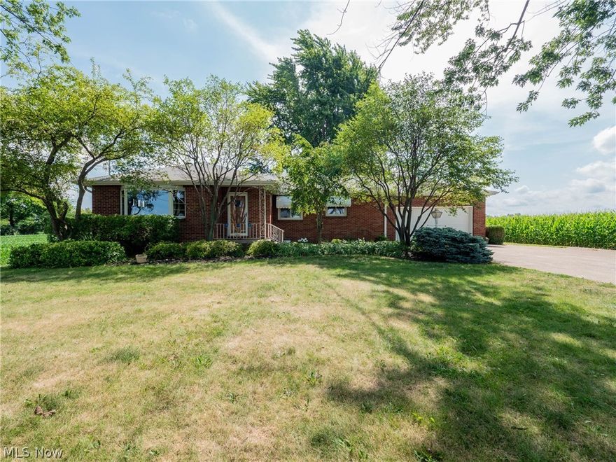 Welcome home! This all brick ranch offers spacious country living. Walk into the sprawling living room, open to dining area. The charming kitchen has ample countertop and storage space. Downstairs is a wide open 1482 sq. ft. basement just awaiting your finishings! Finish off your walk through with farm land and fresh air, to make your very own backyard oasis. Schedule your private tour today!