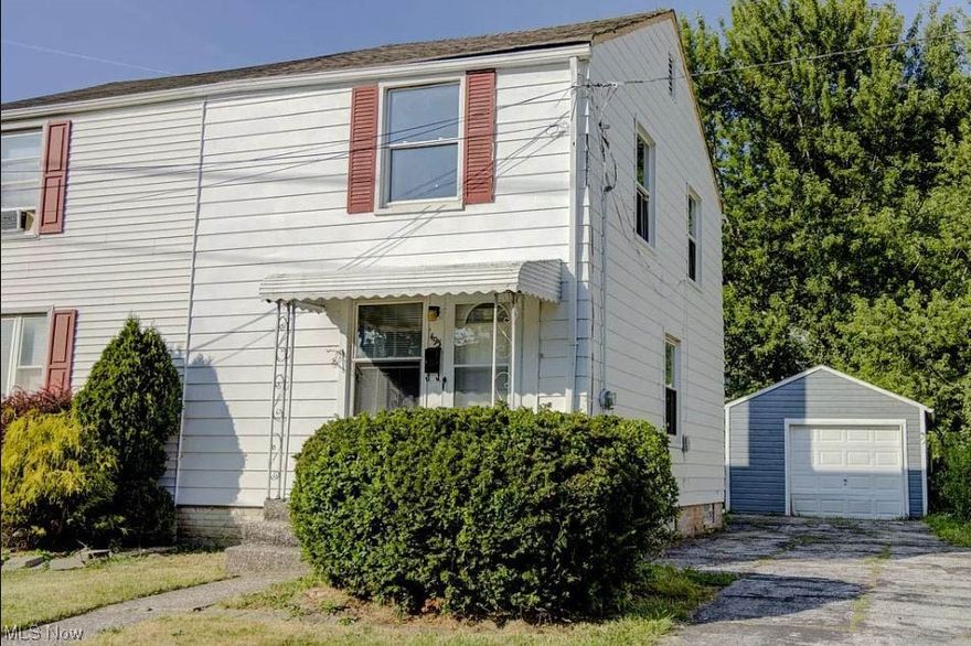 Why Rent when you can own for so much less?  Or perhaps you're an investor looking for a property to add to your portfolio.  This is the property you've been searching for!  Half duplex with easy access to freeway, bus stops, close to downtown Cleveland, shops & restaurants. This is a great opportunity for someone who wants apartment alternative, or condo alternative without the HOA fee.  Spacious first floor with Living room, kitchen & dining room.  Second floor hosts 2 bedrooms and recently remodeled full bath.  Full basement. One car garage.