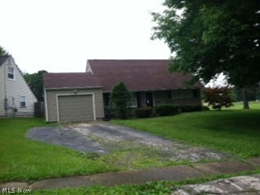 Nice three bedroom, one bath Cape Cod in Austintown township. Highlights include first-floor bedrooms & bath, attached garage and large backyard. Sold as-is.
