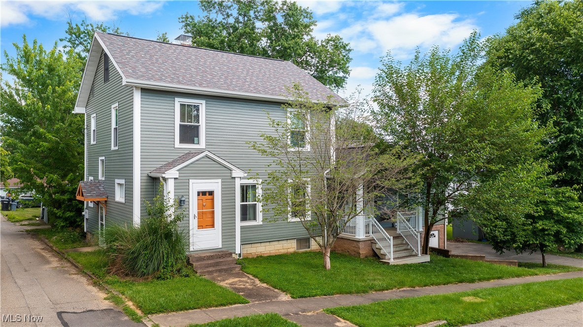 Spacious, updated, and full of charm — this beautiful home on a double corner lot in Zanesville offers modern convenience with classic character, just minutes from the shops and dining on Maple Avenue. A 2019 addition expanded the living space and added flexibility, bringing the total to 3 bedrooms and 3 full baths. Each floor has its own full bath, offering comfort and accessibility throughout the home.
Inside, you’ll find hardwood floors, natural woodwork, and a cozy gas fireplace insert. The remodeled kitchen offers updated function, and the main-level great room features stained-glass-look windows and a full bath—making it a standout space for guests or gatherings. The third floor includes a spacious bonus room with a full bath attached, creating even more usable space. First-floor laundry, hookups in the basement, and an additional basement shower add practical convenience.
Recent exterior improvements include a new roof, siding, gutters, and downspouts. The oversized paved driveway allows for multiple vehicles, RVs, or guest parking, with a 2-car attached garage offering additional room. A small back deck makes for an easy grilling spot, and the storage shed keeps tools tucked away. Mature trees provide natural privacy, cooling shade, and year-round charm throughout the yard.
Two gas furnaces (one new) and two central air units (one new) keep the home comfortable in every season. With thoughtful updates, bonus features, and a peaceful tree-lined setting, this home offers room to grow and space to enjoy.
Schedule your private showing today and come see what makes this Zanesville home truly stand out.