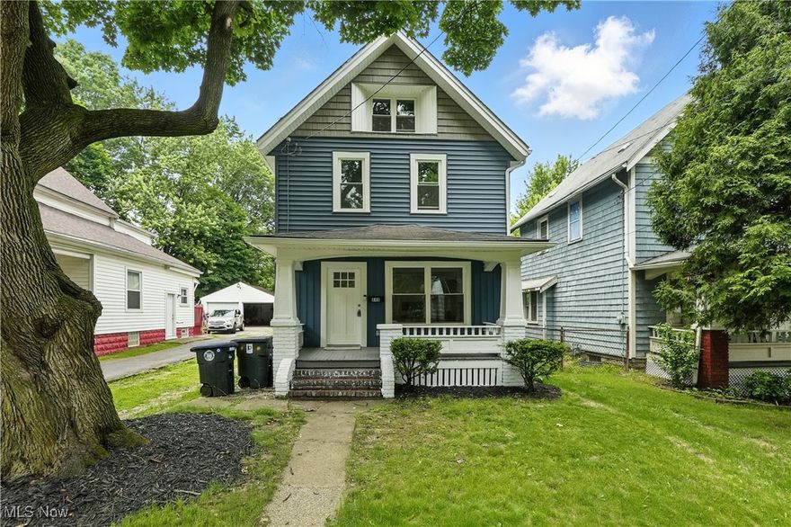Welcome to this beautifully updated Colonial home offering a perfect blend of charm and modern comfort. The main level features luxury vinyl plank (LVP) flooring throughout, a cozy fireplace in the living room, and an abundance of natural light that fills the space. The dining area includes original built-ins and flows seamlessly into a bright, updated kitchen with stylish green cabinets and a dishwasher. An updated half bath completes the first floor. Upstairs, you’ll find all-new carpeting throughout the second and third levels. The spacious primary bedroom includes a walk-in closet and a fully updated en-suite bathroom. Two additional bedrooms and another updated full bath are located on the second floor, while the third floor features a versatile loft space—ideal as a third bedroom, home office, or playroom. Additional highlights include forced air gas heating, wall unit A/C, a full basement, and a shared driveway. Schedule a showing today!