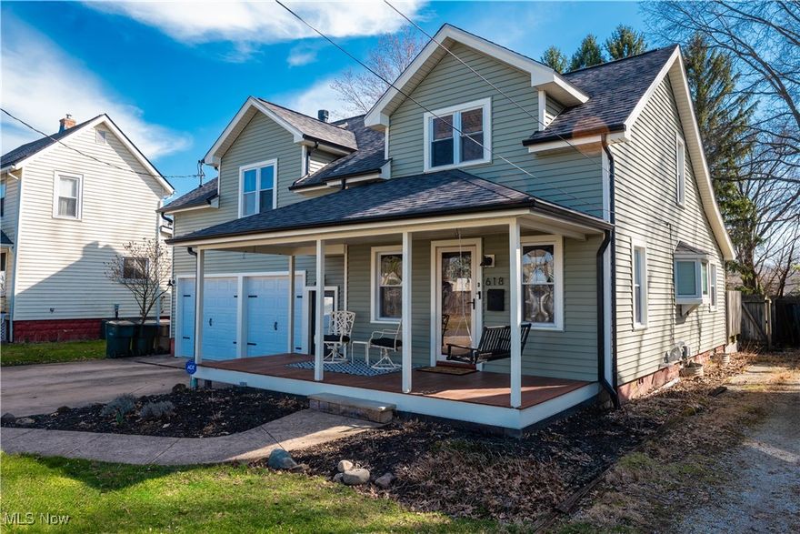 Charming 3-Bedroom Retreat with Modern Upgrades. Welcome to your dream home! This beautifully updated 3-bedroom, 2.5-bath residence combines comfort and style in every corner. As you enter, you'll be greeted by stunning hardwood floors that flow throughout the spacious open layout. The master bedroom is a true sanctuary, boasting a luxurious walk-in closets, magnificent stone fireplace, and .a private deck where you can unwind while enjoying serene views. The en-suite bathroom features modern fixtures and ample space. Two additional well-sized bedrooms offer plenty of room for family or guests, complemented by another full bath for convenience. Step outside to discover a large rear deck, ideal for entertaining or enjoying alfresco dining, and a welcoming front porch that adds to the home's charming curb appeal. Recent updates include a brand-new roof, siding, and gutters, all completed in 2024, ensuring peace of mind for years to come. The expansive heated two-car garage is a standout feature, offering not only ample storage but also a dedicated workshop area and a convenient half bath. This home is ideally situated in a friendly neighborhood, close to local amenities, parks, and schools. Don't miss the opportunity to make this delightful property your own! Auditor indicates 2 beds, 1 full bath and 0 half baths, but Seller states 3 beds, 2 full baths and 2 half baths.