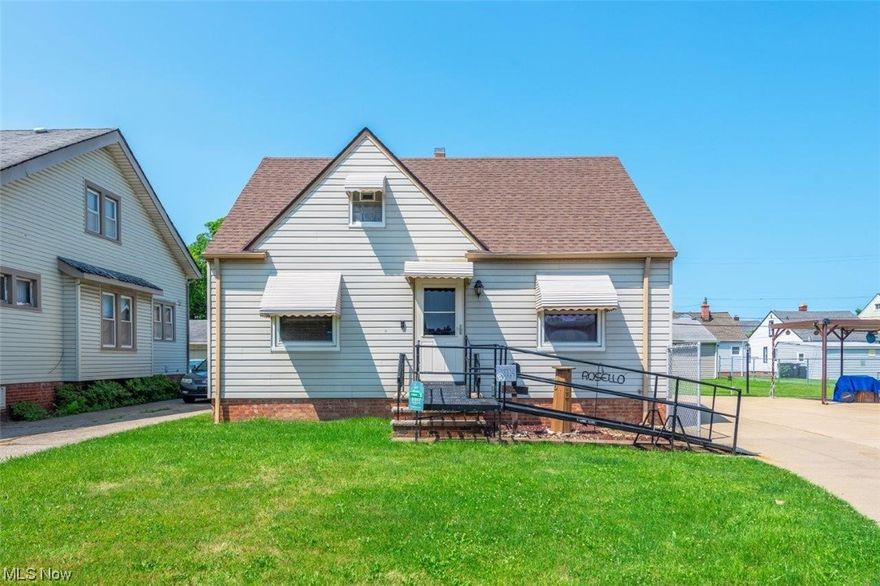 This cozy Cape Cod home has been lovingly maintained by the same family for over 50 years!  The main floor offers convenient 1 floor living with 2 bedrooms, living room, kitchen, and full bath which was updated in 2015 to include a jetted walk-in bathtub.  2nd floor offers a private 3rd bedroom with a storage area converted to a walk-in closet plus 2 convenient built-in dressers.  All major items are new or newer!  2013 the Roof was installed, 2018 Leaf Filter was added over the gutters, Full home Generator added in 2018 and is serviced annually, H20 Tank was replaced 2015,  HVAC has been diligently serviced 2x per year, New 2023 AC unit.  The exterior of this home has been meticulously maintained and is in spectacular condition! Exterior storage features include 1-car detached garage, 2 sheds each with vinyl flooring, plus a 3-sided carport. An illuminated patio pavilion makes the perfect spot for family gatherings or relaxing outside! Plus the entire yard is enclosed with chain link fencing.  The home is located at the end of a dead-end street.  This adorable home is ready for you to show today!