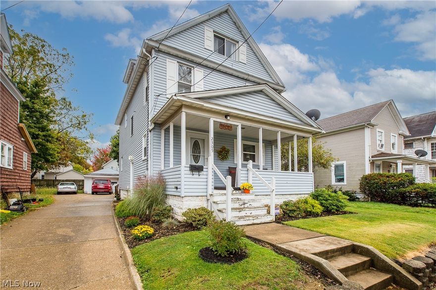 Check out this well maintained 3 bedroom Colonial! The covered front porch is the perfect place to sit out and relax with a good book and a cup of coffee or tea. Walkthrough the front entrance to be greeted by the spacious living room with original wood trim all around. An area just off of the living room would make a great sitting room or dining area. Built-in drawers with window seating add an extra charming touch. In the kitchen, you will find tons of cabinets, plenty of counter space, and a dinette. New sliding doors lead you to the deck overlooking the backyard. Make your way to the 2nd floor where you will find 3 very spacious bedrooms and a full bathroom with a dual vanity and tub/shower. The third floor offers a bonus room with a large walk-in closet that could be utilized as a home office, playroom, or extra storage space. A detached 1 car garage, new AC (2019), and a newer hot water tank (2019) complete this charming home. Conveniently located near just about everything with