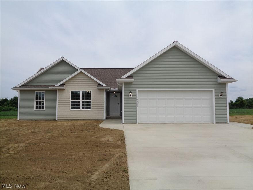 Willow Lake, Huron Township, PERKINS SCHOOLS! Energy efficient construction located in a great residential setting w/optional outside maintenance for $75.00 monthly. This LAMBERT RANCH MODEL just completed by Mike Taus & Associates has a HUGE full basement, vinyl siding, 3 BR'S, 2 full baths, thermal pane windows, heat pump w/central air, granite counter tops in the open kitchen & bathrooms, dining area w/patio slider door, great room w/vaulted ceiling, master suite w/full bathroom & walk-in closet, 1st floor laundry, Moen chrome faucets, 200 Amp service, heated 2 car attached garage w/cold water faucet, poured extra wide driveway, sidewalk and patio. Builder one year warranty is included, other models are available on developments $27,900 - $34,000 vacant lots with or without basement. Floor plans & Elevations are subject to change. Floor plan dimensions & room sizes are approximate. Consult working drawings for actual dimensions and information. Elevations are artists conceptions.