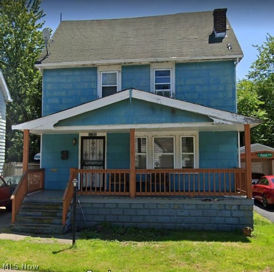 Fix and Sell or Hold for Cash flow.  Great Investment Opportunity!  Colonial with front porch and garage.  Close to John Adams High School, minutes from University Circle, CWRU and hospitals.  Close to bus line.  Great rental property or live in.