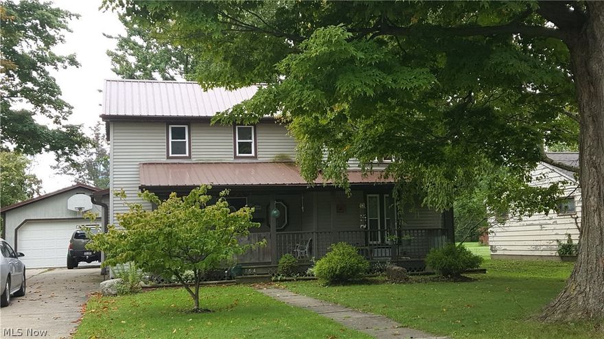 Step into this century home with many modern updates including electrical, plumbing, furnace, and H2O tank, flooring and much much more! This property features an above ground pool, covered front porch and rear deck, extra large detached garage with 2 additional rooms that could be used for a home business or "man cave" and maybe a hobby room. The home is over 2300 sq ft with updated wood flooring, loads of storage, newer kitchen with island and eat-in area, 4 beds and 2 full baths, Located in the heart of Ashtabula County and close to amenities! Call today for a showing!