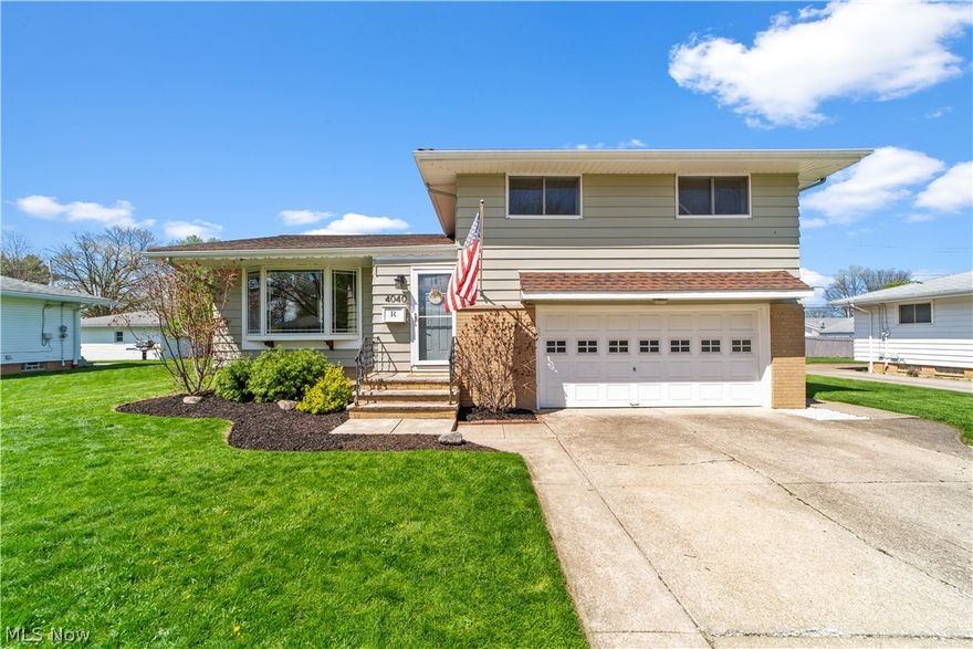 Move right into this beautifully updated 3-bedroom, 1.5-bath split-level home in desirable Fairview Park. Upon entry, you’re welcomed by a bright foyer that opens to the inviting living room, dining room, and a renovated kitchen featuring painted maple cabinetry, a stylish hexagon tile backsplash, granite countertops, newer appliances, and durable vinyl plank flooring. A sliding door leads to a low-maintenance composite deck overlooking a spacious and fully fenced in backyard featuring a 10x20 patio complete with a gazebo—perfect for outdoor entertaining. The backyard also includes a shed. The lower level offers a cozy, renovated family room along with a convenient half bath and access to the backyard. Upstairs, you’ll find three comfortable bedrooms with hardwood floors and a beautifully updated full bath showcasing a tile tub/shower surround and heated tile flooring. The basement includes a laundry area and provides great potential for additional finished living space. Additional highlights include a 10–15 year old architectural shingle roof, central air conditioning, vinyl windows, a charming bay window with bench seating, glass block windows, and an insulated garage door. For added peace of mind, the seller is offering a 12-month home warranty.