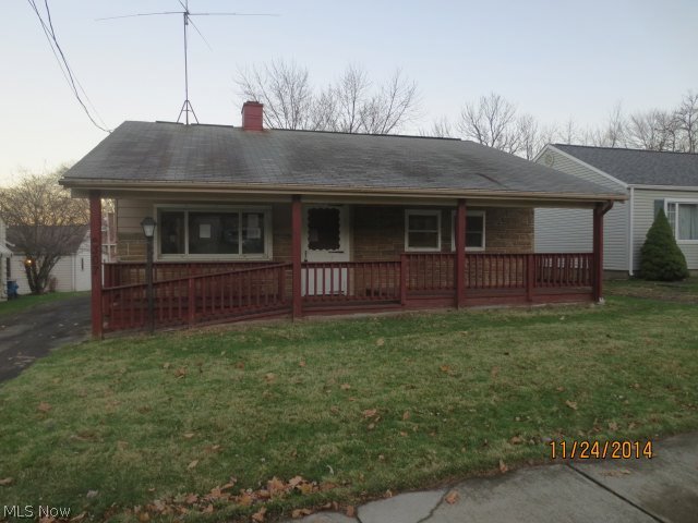 Darling 3 bedroom, ranch, deck, screened patio area off 2 car detached garage. Missing copper. Sold as is.