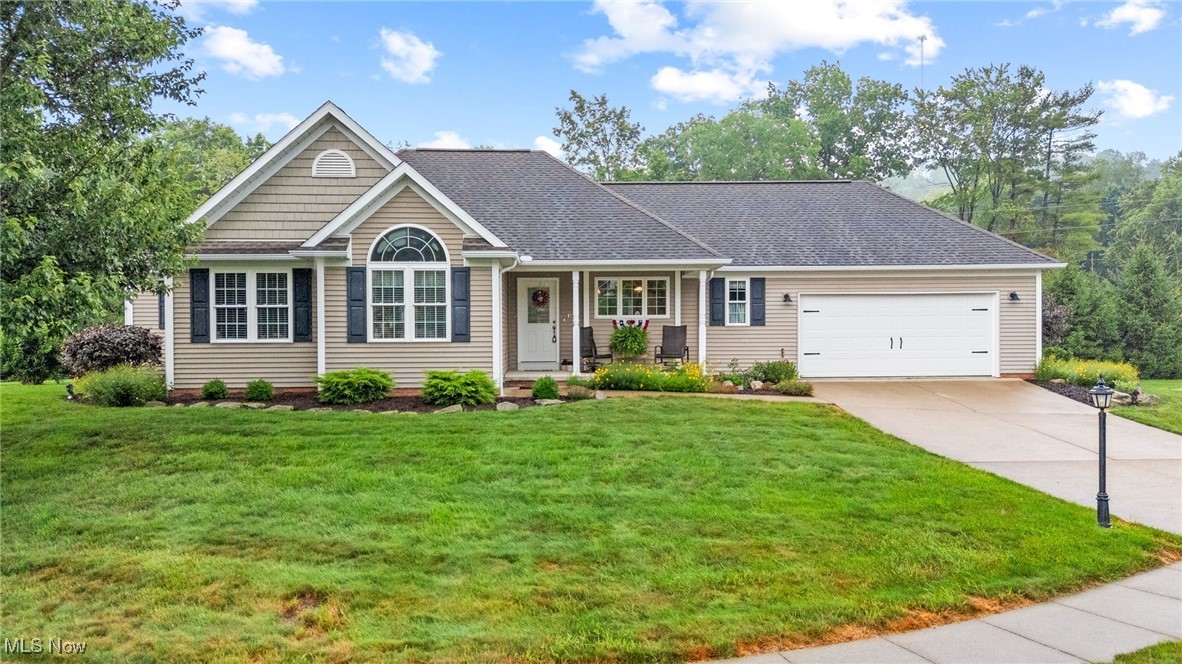 Don't let this one slip away! Here's your chance to own a move-in ready ranch-style home in the Meadow Glenn Development, where everything you need is right on the main floor. This thoughtfully designed home features three bedrooms, one and a half bathrooms, a kitchen, spacious living and dining rooms with high ceilings, convenient main-floor laundry, and an oversized two-car garage. Step outside to your own back patio—perfect for morning coffee or evening relaxation. The basement adds even more value with poured concrete walls, a nicely finished family room, a full bathroom, plus unfinished utility and storage areas for all your needs. Recent updates include a refrigerator replaced in 2023, a hot water tank replaced in 2022, and an electric backup generator added in 2022 for extra peace of mind. You'll love the quiet neighborhood feel while being just minutes from town, complete with reliable city utilities and the warm, established community atmosphere that makes Meadow Glenn so special. This is the perfect spot for anyone wanting easy access to everything without the noise and chaos—truly a place where you can settle in and call home.