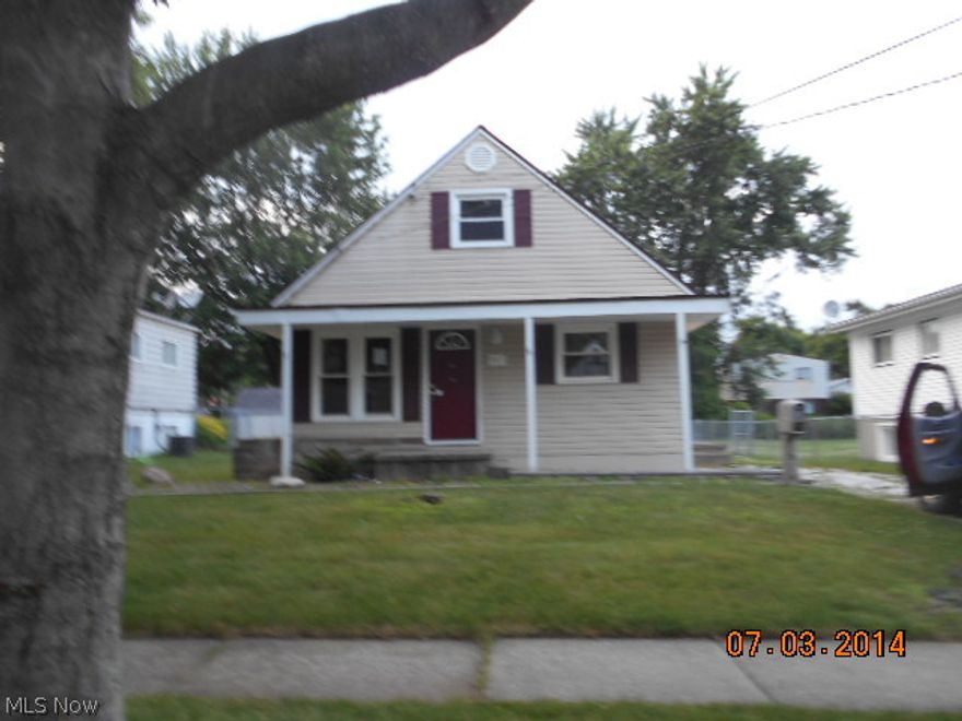 NIce 3 bed/ 1 bath cape on quiet street with large rooms, nice yard, lots of storage and full open layout.  Call listing agent for details.  Selling as is. 1000.00 min EMD. Buyer responsible for any inspections and repairs needed. All financing offers must be accompanied by a Caliber Home Loans Prequal letter