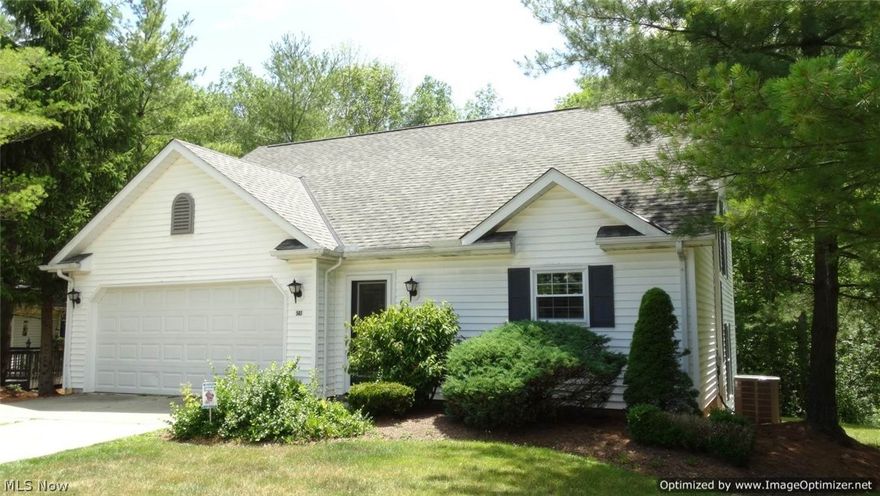 Free-Standing Split Level Condo in Burlington Oval. Open Floor Plan with neutral decor throughout. Vaulted Eat-in Kitchen with granite counters & stainless steel appliances stay. Two Bedrooms up include Master with private bath & separate sinks. Second floor Laundry Room. Lower level includes third Bedroom, newer full bath and large Living Room with sliders to backyard deck. Central air. 2-car attached garage. Set back with long concrete driveway on private wooded lot. Community includes walking trails, close to shopping, dining, golfing, YMCA, Geauga Park District & Historic Chardon Square!