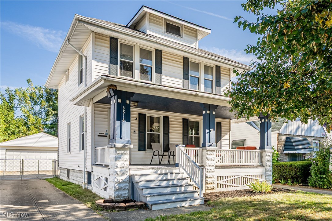 Welcome to this classic three-bedroom, one-and-a-half-bath Colonial in the heart of Parma, where timeless character meets modern updates. Step onto the inviting front porch, perfect for summer evenings, before entering a home filled with Old World charm. The living room features built-ins, while the dining room showcases a corner cabinet that adds both style and function. The kitchen provides generous counter space, and both bathrooms have been thoughtfully updated for today’s living. Fresh interior paint throughout gives the home a bright, move-in-ready feel. The basement has been professionally waterproofed, offering peace of mind and additional usable space. Outside, you’ll find an oversized two-car garage with room for storage or hobbies, along with a fully fenced yard ideal for pets, play, or entertaining. Major updates include newer windows, roof, and furnace, ensuring comfort and efficiency. With its blend of charm, updates, and practicality, this home is ready for its next chapter—schedule your showing today.