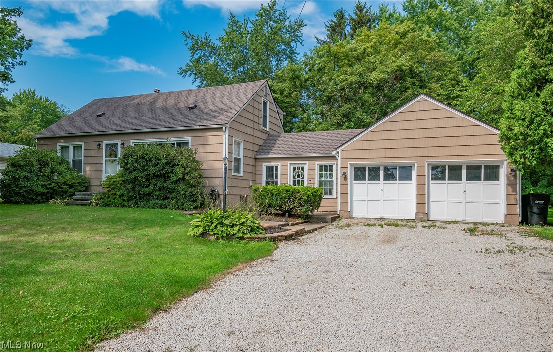 Welcome home to 4694 South Hametown Road! This adorable shake sided cape cod boasts 4 beds, 2 full baths, and sits on a beautiful 2 parcel lot. Enter into the main living area boasting a spacious living room with new luxury vinyl, dining room, and kitchen complete with stainless steel appliances. Two bedrooms with new luxury vinyl are located on the main level along with the first full bathroom. Venture upstairs to find two additional bedrooms and the second oversized full bathroom. Main house and two car garage conveniently connected by a breezeway featuring new luxury vinyl and new paint 2022. Right outside sits a patio where you can enjoy your morning coffee in your peaceful backyard. The exterior offers a storage shed and a new privacy fence, May 2023. New roof July 2022. Water softener 2022. Windows 2018. Don't miss your opportunity to own this home. Schedule your private viewing today!