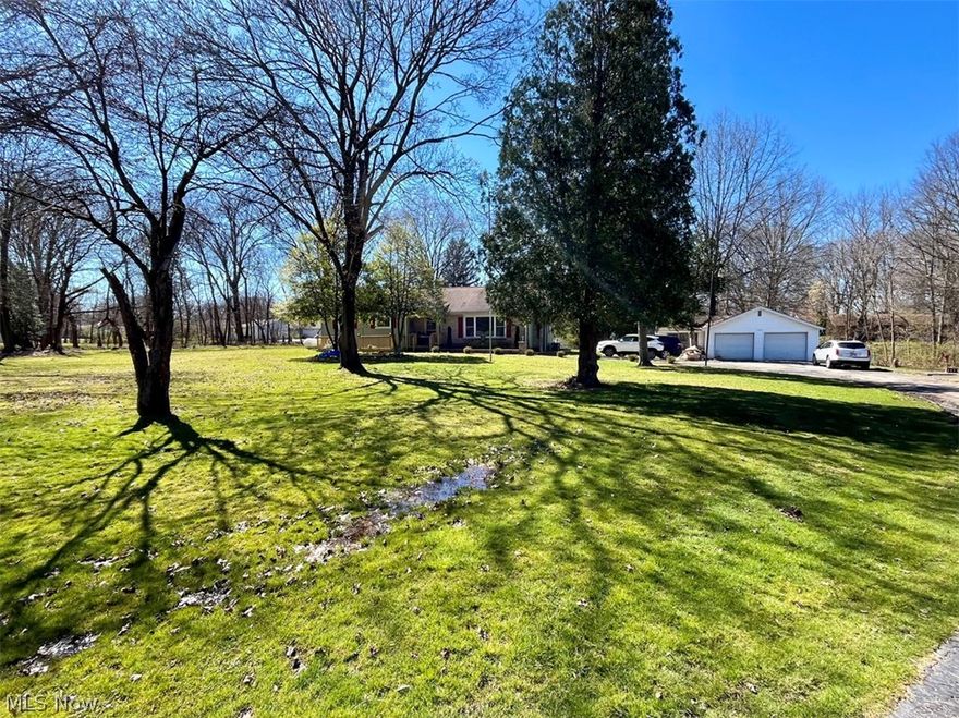 Very Private and Picturesque 3.7 Acre Property Featuring an Updated, Well-Maintained, Charming 7-Room Ranch Style Home. 
Garage with Extra Room & and an Outbuilding.  Notice the Beautiful Deer Passing By!