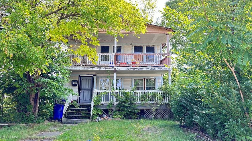 South Collinwood Duplex.  Investor special.  No Mechanicals.  Full Rehab.