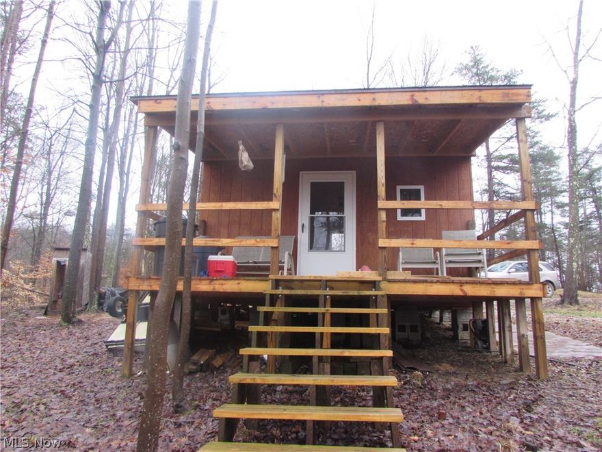 This property is located in a good hunting area and joins public hunting land as well. It has a newer 16 X 16 hunting cabin with a small wood burning stove and back porch. A trail leading down to creek and area for food plot. Cabin sits back away from County Road.