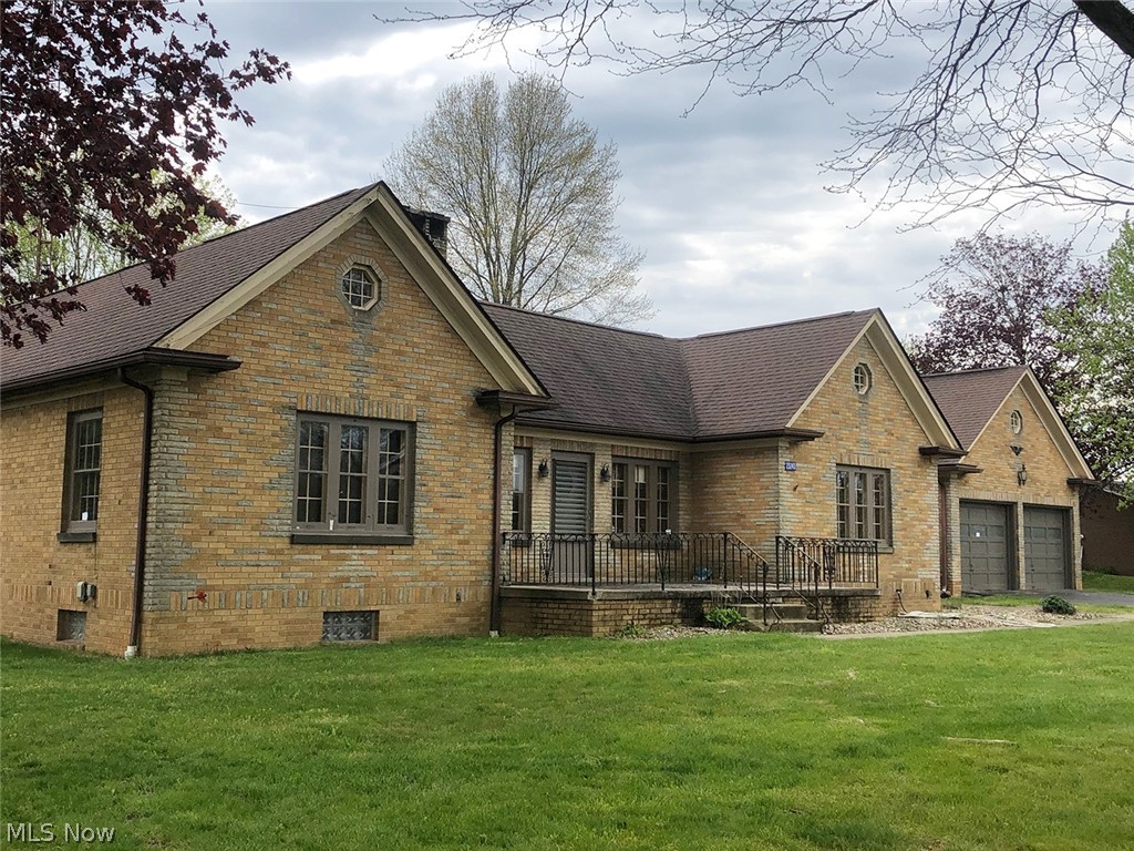 Terrific setting! Two acres in the country. Quiet backyard with inground pool, slide, hot tub, gazebo, and custom cut stone shed. Fenced in area for a pony. Unfinished basement with the second fireplace. Main level with incredible woodwork and loads of storage and built-ins. Additional land available.
