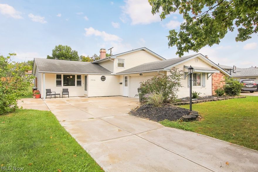 Nestled on the North Olmsted / Westlake border, this 4 bedroom, 2 bathroom split-level home maximizes space indoors and out!  Upon entering the home you will be greeted with tons of natural light, brand new carpet & trim (2021) leading you into the kitchen that was recently opened up to provide an extended layout connecting you to the dining room.  Kitchen cabinets and countertop were also added (2017) to expand storage & counter space.  Off the dining room, the sliders lead you out to an enclosed patio where you can enjoy the weather without the bugs! (new patio screens 2021)  Up the stairs you will find all 4 bedrooms and a recently updated bathroom in 2020, including new vanity, floor, lights, & ceiling paint (2021).  The lower level offers a secondary living space where you can cozy up to the wood burning fireplace.  New roof to be added in Sept/Oct just in time for the new owner!  Don't miss out on this wonderful home!