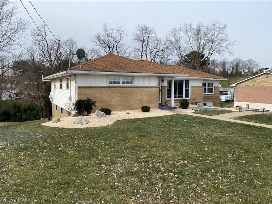 Beautiful brick ranch sitting on 2/3 of an acre.  Enjoy the serenity just out the back door by the fire pit and recently cleared area by the creek.  The front of the house has been recently landscaped. This home boasts 3 nice sized bedrooms plus a large bonus room above the garage which could be converted into a master suite.  The basement is open and ready to be converted to your new recroom.