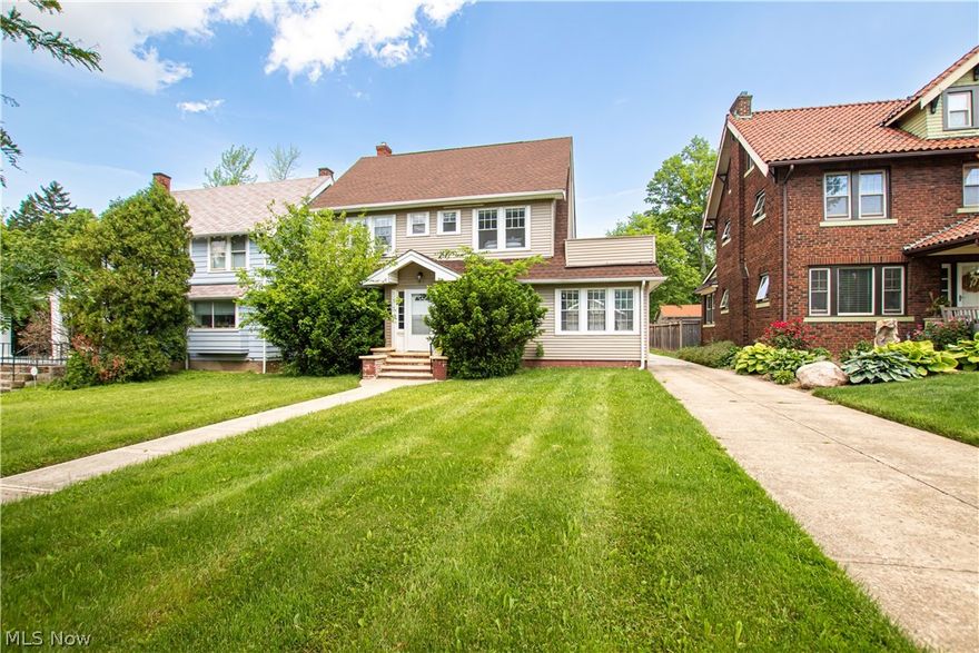 Gorgeous fully updated colonial featuring 3 bedrooms, 1.5 baths and finished 3rd floor! The spacious living room features a cozy fireplace with built in shelves on both sides. Enter the sun room through the french doors and enjoy the sunshine flowing in from all the fabulous windows. Don't miss the stunning crown molding in the living room, dining room, and sun room! The second floor includes all 3 bedrooms and the updated full bath. Access to the two outdoor porches can be found on the 2nd floor, one off the primary bedroom and the other off the back of the home. The third-floor bonus room could be an office, teen suite, playroom, 4th bedroom, etc, all with newer carpet and neutral paint colors! The updated kitchen has oak cabinets, SS appliances, gas range, subway tile, and granite countertops. The eat-in area and half bathroom extends from the kitchen. The lower level is perfect for storage or could be finished off for even more living space. The backyard is very private surrounded
