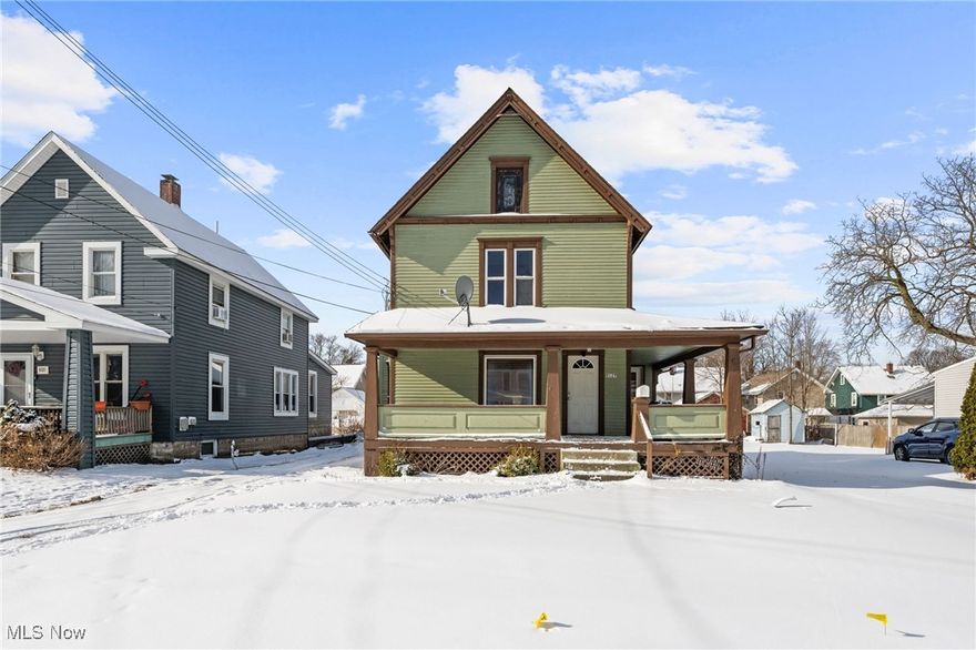 Big, bold & beautiful is looking for a new owner.   Updated colonial with a large yard.  Originally a duplex...a transformation occurred creating this stellar, single family delight which offers the rarity  of 5 bedrooms!   First floor updated kitchen, large dining room and first floor full bath with walk in, tile, shower plus laundry.  Flex spaces....2 first floor bedrooms needed?  Or a great home office perhaps?  2nd floor with 3 spacious bedrooms, one with a large walk in closet.  The bonus room on this level is already Browns orange (sorry Stealers fans you will need to paint:)  and the TV mount stays.....what a great opportunity for a game room or kids play space!  Family room on the 2nd floor?! A theatre or library??  What will you make it?  Remodeled,  Full bath on second floor with updated fixtures and shower/tub combo.  Dry basement, with exterior access only currently. (the old stairs are still down there but no interior access unless you want that project)  Two driveways for ease and imagine a U shaped around the house if you want..... and space to build a garage!   There used to be a garage....block perimeter remains on the back left.  A "half wrap" around  Front porch.  All vinyl windows, newer HWT and the seller is offering a one year home warranty for the next owner.  Looking for a move in ready home but wanting to create your own stamp and vision....this could be the one!  All loan type buyers welcome to explore this great opportunity in Ashtabula.