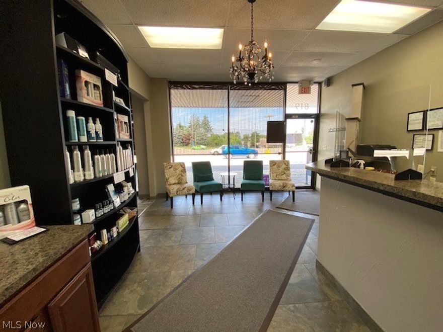 Great location and traffic count.  All updated salon - can be used as a rental property with booth rental.  A must see - turnkey business. User-friendly lease is in place.