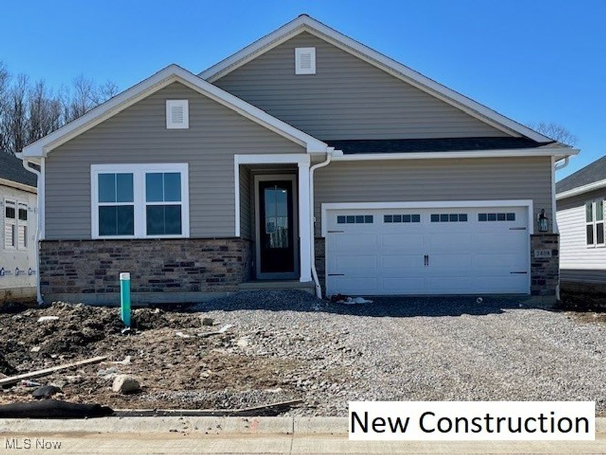 QUICK MOVE IN Bogart model home featuring the "FARMHOUSE LOOK" interior finish palette and an open concept floor plan! Come inside through the welcoming foyer with 12' tray ceiling and designer feature wall. You will be impressed by the design, it reflects the way people want to live today! Beautiful kitchen including large center island, with pendant lighting overhead, space for barstools and casual dining. Aristokraft birch-ton cabinets, with quartz countertops and GE stainless steel appliances dress the kitchen. Dining adjacent to the kitchen exits to a covered patio. Great room with vaulted ceiling! Luxury Vinyl Plank, neutral colored flooring throughout, carpet in bedroom and home office. The laundry room is conveniently located off of the foyer hallway with utility tub/sink. Rest easy in luxury in owner's suite which includes an elegant bathroom and large walk-in closet. Note 12' tray ceiling standard and accents of finish carpentry trim details dress this room. You will enjoy maintenance free living. Landscaping package as follows, sod in front yard, seek back/side yard, front bed includes enhanced plantings across the front elevation. Irrigation system too. Extensive home warranties included. Immediate occupancy!
