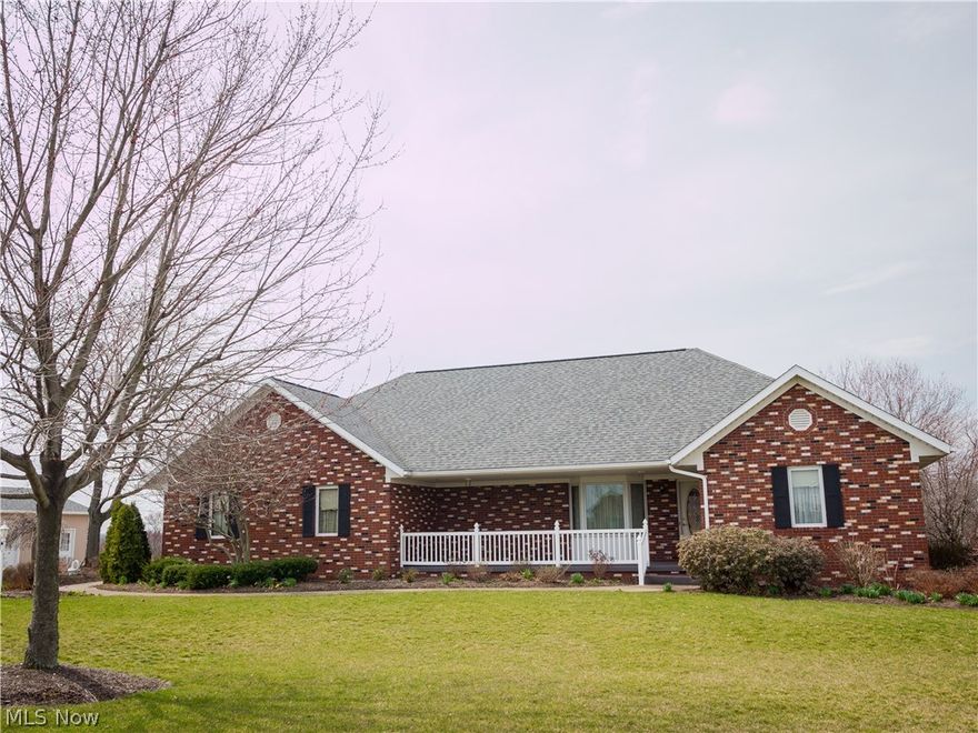 This homestead is what you have been looking for. The 3 bedroom brick ranch home sits on a total of 11.493 acres. The Master suite has a walk-in closet & large ensuite bathroom. On the main floor, you also have an additional 2 bedrooms, 1 full bath, the eat-in kitchen, living room, dining room and a laundry/half bath. From the kitchen you can access the deck- perfect for enjoying the peaceful countryside. The 3 car garage has a heated washing bay. And the finished walkout basement has a fireplace with nice seating area and lots of space. In addition to this well maintained home, are 2 outbuildings- a gardening shed and a 24x40 heated shop. New roofs on all 3 buildings. New A/C unit. Inquire about a split available on the property.