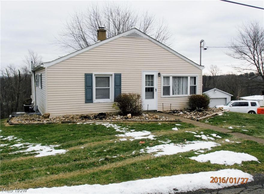 Very nice home with 1.5 acres! 3 Bedrooms and 2 baths, (2 bedrooms on main floor and 1 bedroom in basement) with a walkout to covered patio. Wood burning stove in basement saves on utilities. Close to the PA line and just a few miles from town. If you're looking for a home in the country this is it and it won't last long!