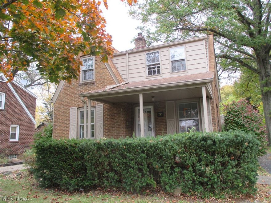 Charming 2 bedroom, 1 bath home features built in cabinets in the dining room, rear brick patio and huge back yard...property sold as is