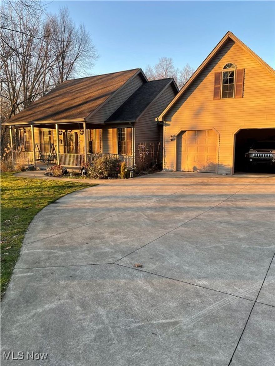 If you are looking for a high quality home that sits on a larger piece of property then look no further. Resting on 5 acres, this home offers endless possibilities. The home is built with 3 bedrooms and 2.5 baths all on the main floor, a finished attic space providing an additional 450 square feet to be used however you choose, and a full unfinished walk-out basement. Turning this home from a 3 bedroom to a 4 or 5 bedroom if desired would absolutely be feasible. There is an abundance of parking and storage available as this property has an attached 2-car garage and also a detached 40x24 pole barn that is equipped with electric, a man door and garage door, and a wood burner for heat. This home has an underground electric service feeding a 200 amp breaker panel, has an efficient geothermal HVAC system, and a new water softener system that was installed just a couple months ago. The property offers a great combination of lawn area near the house, and woods as you head to the back of the property. Appliances stay with the home. Stop by today and see if this great home on 5 acres is a good fit for you!