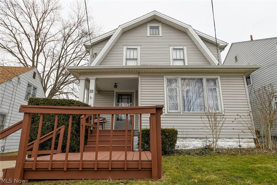 YOU don't want to miss this LARGE & LOVELY Colonial home that features 3 roomy carpeted bedrooms and a nice spacious bathroom upstairs with it's original wooden built in medicine cabinet. Downstairs you will find a nice sized living area along with a nice large formal dining room. Please note all the beautiful oak trim and those fabulous original oak french doors leading to your quaint sunroom right off your living area! So many great ideas for that room!!! You will have a full basement that includes a great added shower and toilet area along with plenty of room for storage, exercise equipment, laundry etc.. Outside you can either enjoy your cute front sitting porch or your rear brick patio area. Convenient side entrance to basement and kitchen, and my favorite.. the rear entrance through this great enclosed back porch/mudroom with tons of windows and leads to your cozy kitchen adorned with lots of beautiful oak cabinets! The extra wide paved drive leads to the 2 car garage that als