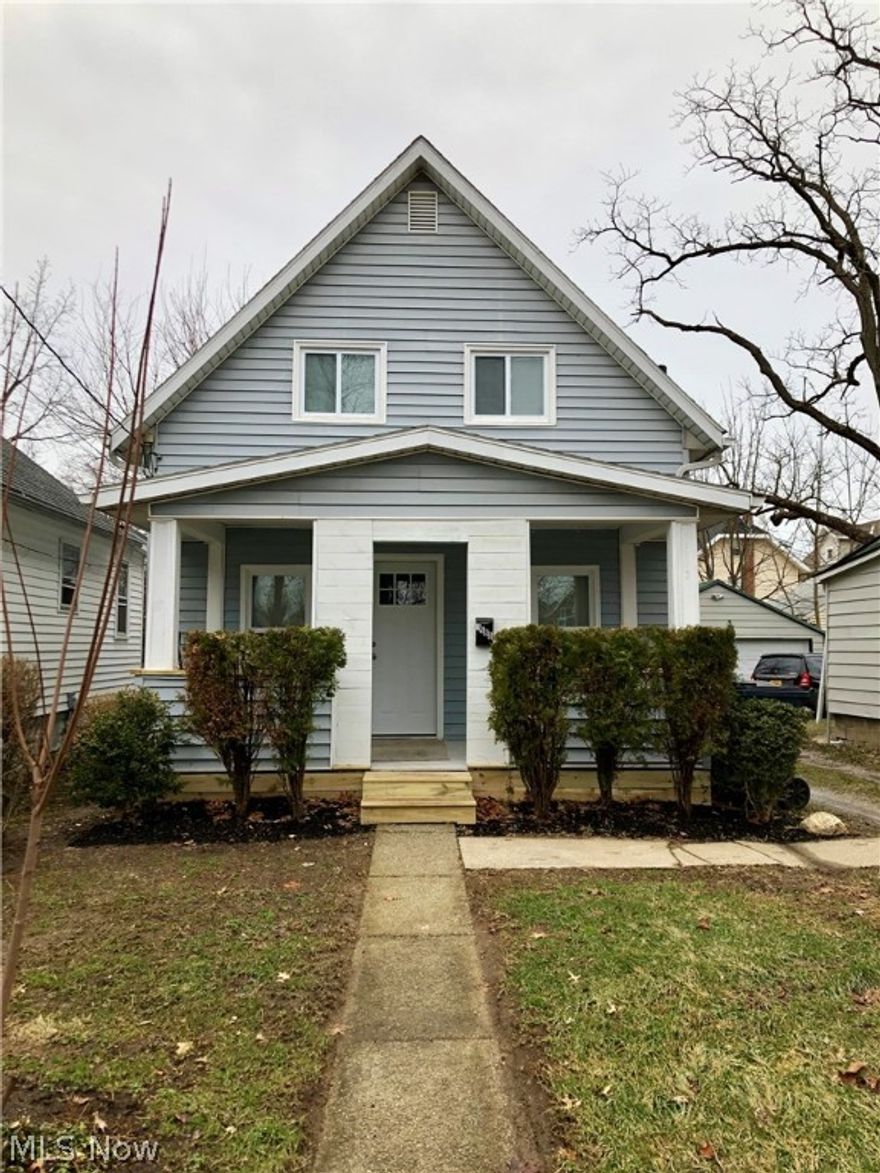 Beautifully remodeled Single Family Home in the heart of Cuyahoga Falls!! Dont miss this rare opportunity to rent a newly renovated open floor plan home with 3 bedrooms, 1.5 baths, huge kitchen and first floor laundry/mudroom!  Stainless steel appliances in the kitchen, and modern neutral colors throughout!  All 3 bedrooms upstairs have brand new carpet.  One car detached garage great for storage and a covered patio make up the back yard. Enjoy a summer  libation on the front porch! Conveniently located near shops restaurants and transportation.  Dont miss this one!  Every adult occupant mist apply online for a credit, criminal and eviction history screening plus income verification.  $35 app fee per person.   No section 8, no smoking. Pets considered on a case by case basis for well qualified tenants only, with an additional monthly pet rent.