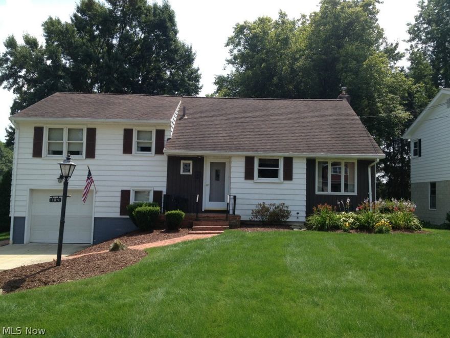 Located next to the Youngstown Country Club, this well-maintained 4-Level split with 2 full baths has a view of the golf course.  The home features hardwood floors, Andersen windows, a newer furnace, newer central air, and a 2-year old shed.  Other features include a cement drive, pavers to the front door and a back patio.  Roof 11 years old.  Home warranty offered by the seller for your peace of mind.