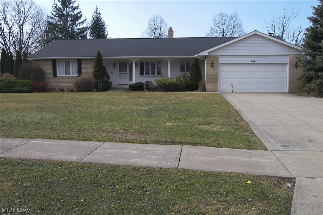 Spacious Highland Hts Ranch * Freshly painted throughout * New carpet * Eat-in kitchen has bay window & new floor * Family rm w/vaulted ceiling, brick wood burning fireplace & convenient built-ins * Full bath w/shower stall or tub option & new bath lights/faucets * 1st floor laundry rm * Huge basement is over 1650 sq ft. Allow for buyers build-out preferences * Covered front porch * Large 2 car garage * Patio * Younger roof & driveway w/pull off pad * Cross the street to Middle Ridge Elementary - No bus needed * One owner home - Clean - Move right in!