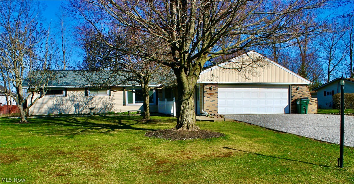 Come see this charming brick and vinyl ranch on just over 1/2 acre. Located on a quiet, dead end street with walking access to city park and the schools and easy access to the the turnpike and 480. This 3 bedroom/1 bath offers first floor living with many updates: 2020 New roof, Driveway Expansion, AC unit, outdoor Firepit, Renovated dining/family room, and several outdoor upgrades. 2019 Dishwasher, hot water tank. 2018 New Kinetico Water Softener (top of the line), New Reverse osmosis faucet in the kitchen sink 2017 Carpet in living room, hallway, and small bedroom, Tile in kitchen, garbage disposal, New Sewer Line in slab foundation. 2014 New gas range. 2013 Installed new over-the-range microwave. 2010 New furnace. The 2 car garage also offers a large storage area with access to the backyard. Come see this move-in ready home for yourself!
