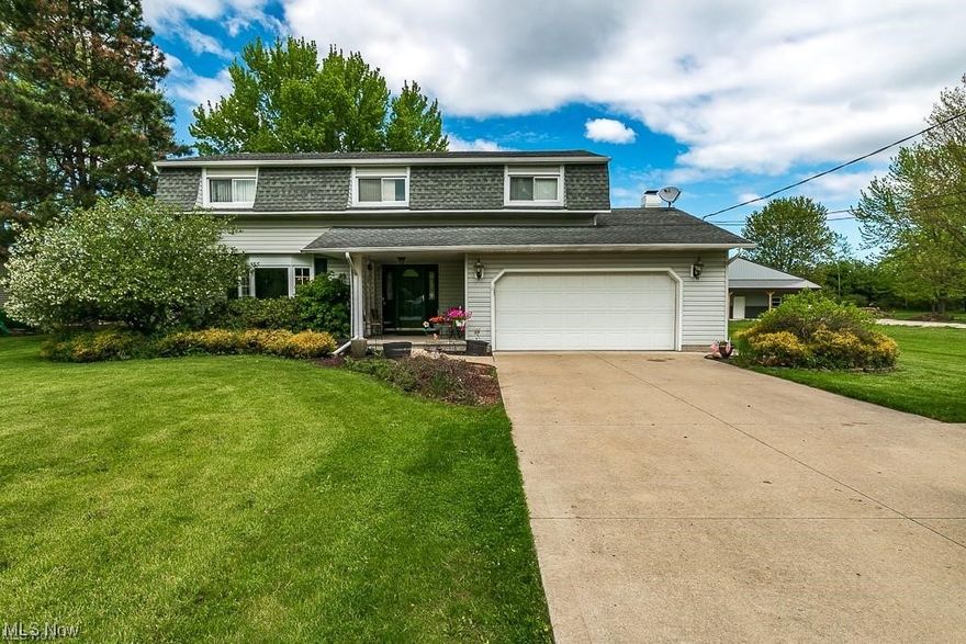 Nestled on a beautiful lot! Desirable center hall colonial! Spacious Kitchen overlooks private back yard with pond and soothing waterfall! Entertain in Family Room with fireplace and French Doors leading to back yard! All Bedrooms are Huge! Master Suite is a dream with large walk in closet and full Bathroom! Convenient 2nd floor Laundry Room! Basement features large Rec Room and plenty of storage space! Newer: furnace, a/c, windows, and thermostat! This is the one!