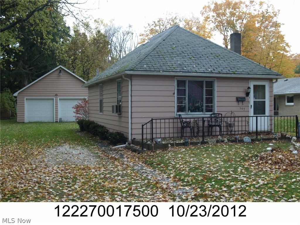 Starting out! Or downsizing? Or getting into the rental business? This home could be for you. Walk into the Living room via front door in to a full length 20'x12'+- . Two doors are on the west wall. The left one enters the one bedroom and further to the bathroom. The other door, north, enters the kitchen, dinette and laundry room which has the rear exit door. Looks like plenty of room for expansion off the back to the 2-car detached garage.