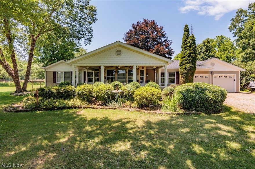 Welcome to your next home in this quiet country setting!  This 3BR and 1.5BA ranch was cared for and remodeled by a master carpenter who had a keen eye for detail. All of the wood features in the home are made of solid oak including the doors. Walking into this turn-key home where everything has been meticulously taken care of including newer stainless steel appliances, new furnace and A/C in 2022, new carpeting and vinyl flooring in 2023, and a new roof in 2024 eases any buyers mind. Retreating into the master bedroom which has been designed to resemble a classy villa lets you escape into your favorite European county. Attached to the master bedroom there is an emergency room built in which is made up of concrete block, reinforced with rebar and a steel door. Walk outside to the near acre lot and enjoy your own personal garden with a storage shed.