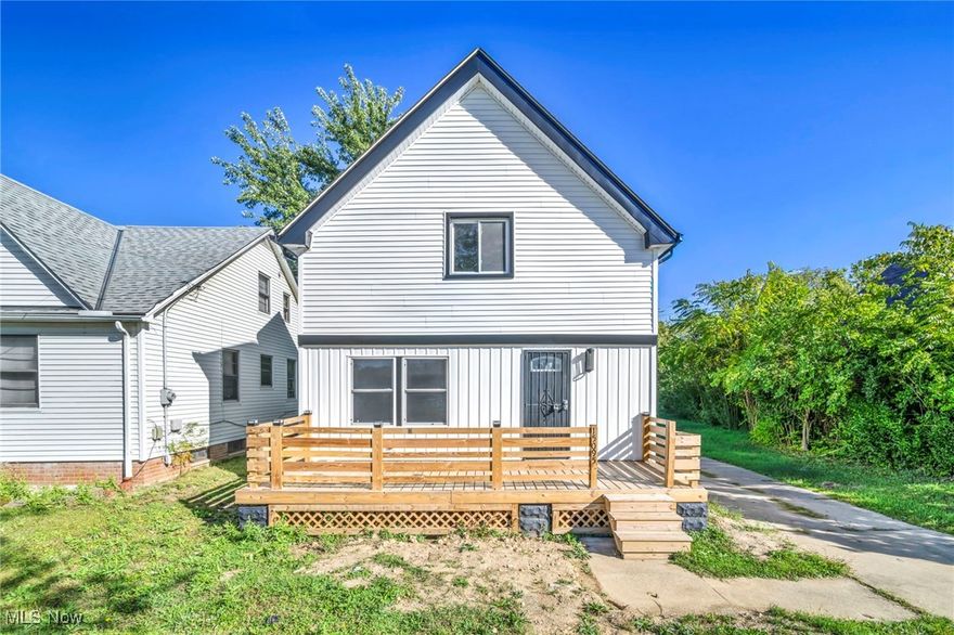 Welcome to 15095 Granger Road, a beautifully updated 2-bedroom, 2-bathroom single-family Cape Cod offering modern comfort and style throughout. This home has been fully renovated from top to bottom with new electric, plumbing, ductwork, windows, and siding, providing peace of mind for years to come.
Step inside to discover luxury vinyl flooring that flows seamlessly throughout the home. The bright living room features recessed lighting and a stunning picture window that fills the space with natural light. The open-concept eat-in kitchen boasts modern cabinetry, a white subway tile backsplash, and direct sightlines to the living area—perfect for entertaining.
The main bathroom showcases a sleek black-tiled walk-in shower and a lighted vanity, while the second full bath offers a tub/shower combination with gray tile and black fixtures for a cohesive, contemporary look. Both bedrooms are generously sized, with ample closet space for storage.
The partially finished basement includes glass block windows, offering potential for additional living or recreation space. Outside, enjoy a private backyard with partial privacy fencing and a long driveway providing plenty of parking.
Move-in ready and stylishly updated, this home is a must-see!