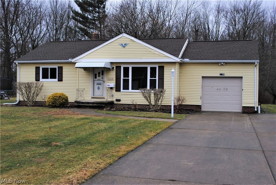 Wonderful Ranch home on a quiet street in North Olmsted will impress.  Updated kitchen and bath.  Warm living room with built in bookshelves and decorative fireplace.  Dining room.  1st floor family room with vaulted ceiling.  Beautiful hardwood floors throughout.  Full bathroom has vaulted ceiling and skylight.  Basement offers partially finished recreation room, workshop area and laundry room.  Nice sized attic for additional storage.  Furnace and water tank 2014.  Replacement windows 2019.  Storage shed.  Private yard backs up to woods.  Great location close to everything!  Call agent today.