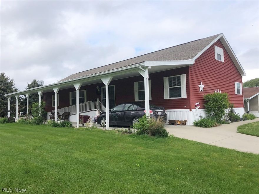 Clean one owner 2007, 3 bedroom, 2 bath manufactured ranch home near Minerva! Beautiful open concept home with eat-in oak kitchen, foyer, living room, formal dining room, laundry room, master bedroom with large master bath having shower and garden tub, 2 more bedrooms, full bath, full length walk-up floored attic. There is also a full length attached car port and an outdoor storage barn that can be a workshop for additional storage. This listing is for the manufactured home only that is located in a 55+ year old community. The lot rent is $240 per month and includes water and sewer. This home must be occupied. This is a must see!! Call to view this fine home!