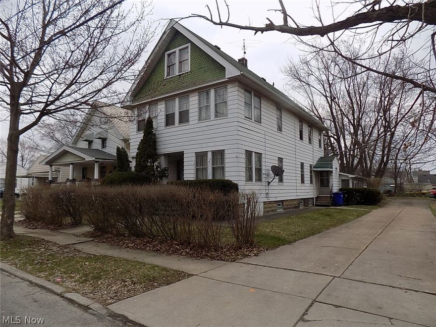 Large Two Family Duplex House on a Double Lot. Located at the end of a Dead-End Street. Private. Lots of Potential for an Owner Occupant or Investor. Each Unit has 2 Bedrooms, 1 Full Bath, Kitchen and Living Room. Separate Utilities. Attached 2 Car Garage. Improvements Include: Glass Block Windows in Basement; Some newer Vinyl Windows; 2 Updated Furnaces; 2 Updated HWT; 2 Updated Electric Breaker Panels. Interior Needs Updating. Roof Looks Okay. No Leaks Reported by Owners. This Property is Being Sold in it's As-Is Condition.