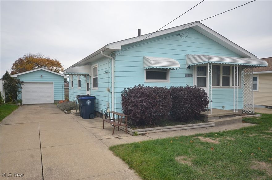 Located on a quiet dead end street this ranch home with updated roof, windows and furnace is an incredible Ellet value. 1.5 car detached garage w electric and opener plus a nice back yard to relax in. Inside there appears to be hardwood flooring under the carpeting too! Nice living room with opening to the eat in kitchen w vinyl flooring and good cabinet space. The master bedroom is massive and includes 2 closets- you will love this spacious retreat! The full bathroom includes built in storage space, a good sized vanity & a shower/tub. The 2nd bedroom completes the main level. Downstairs there is a spacious finished basement with a rec room plus a separate room for an office/hobby room with a closet. The laundry hookup is downstairs along with a 2 basin utility sink and an additional commode in the basement for convenience. Additional storage is at the rear of the waterproofed basement. This is a great opportunity to get into a desired Ellet neighborhood at a fantastic price- and with big ticket items already updated. Updated include the Dimensional Shingle Roof (Summer 2025) and the furnace (2017) along with windows that have been updated.