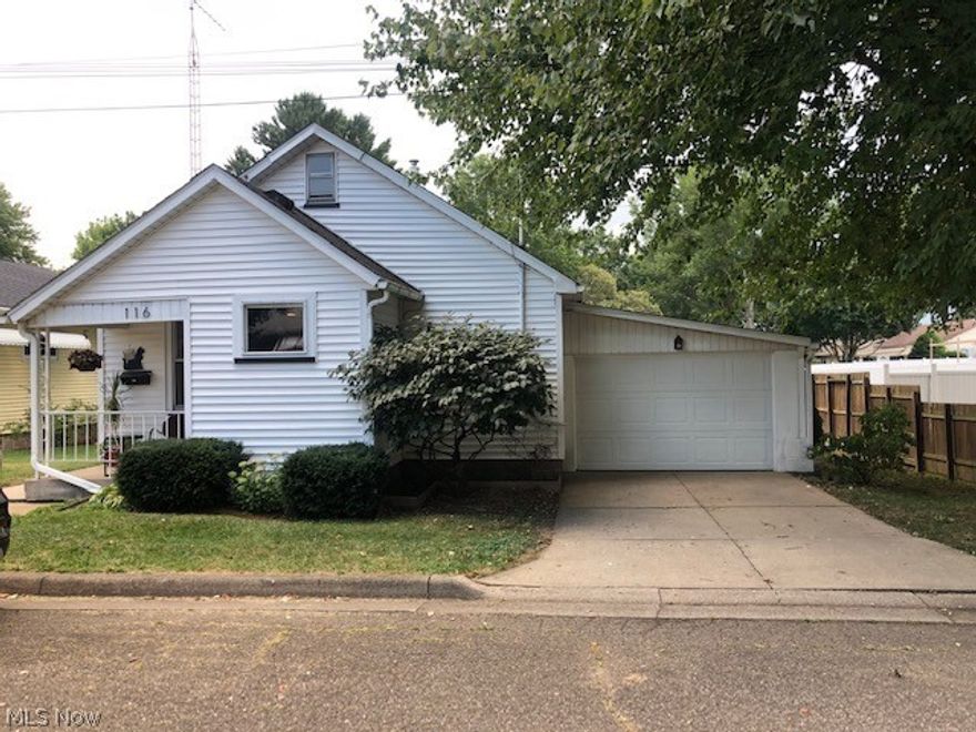 Darling tiny 2 bedroom, 1 bath ranch in a great location.  Includes range, refrigerator, washer, dryer and microwave.  Affordable living! Semi-finished basement.  Well insulated walk up attic.  Attached 1 car garage.  Private covered back porch and patio area. Clean & ready to move in!
Room sizes are estimated  Privacy fence belongs to neighboring property