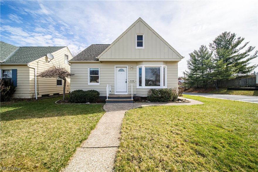 This charming updated 4-bedroom 2-bath Cape Cod is a rare Garfield Heights find. This home has neutral colors throughout. The primary bedroom is conveniently located on the main-floor and has access to the main bath. You will find 2 other bedrooms on the main floor and 1 large bedroom upstairs. The spacious kitchen was recently updated. It has plenty of counter space and stainless appliances. The partially finished basement features a full bathroom. The finished space could be used as a bonus room, den, rec room, or office. It's a great place to call home. Schedule your showing today, it won't last long!